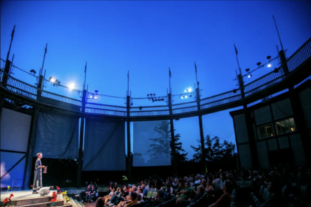 Shakespeare performance in Lower City Park in Iowa City